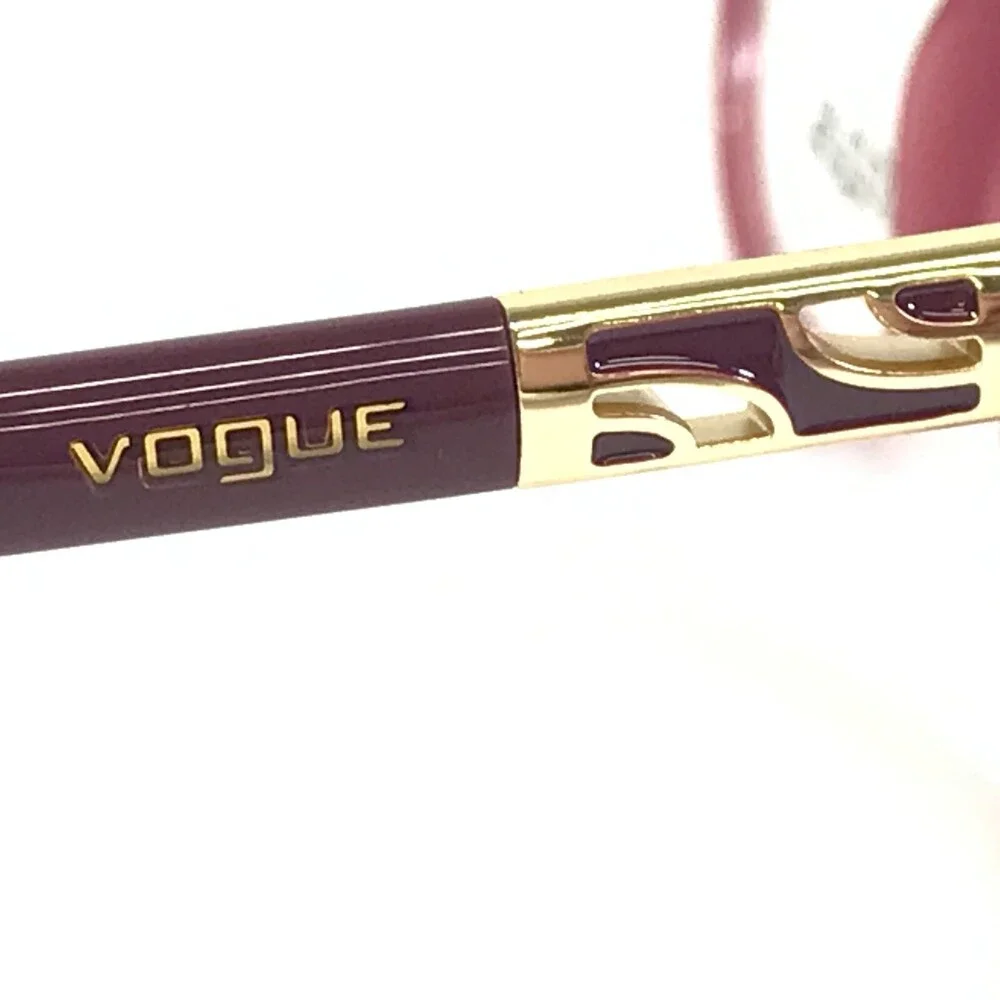 Vogue Eyeglasses Frames VO5168 2557 Red Pink Fade Gold Square 52-17-140
